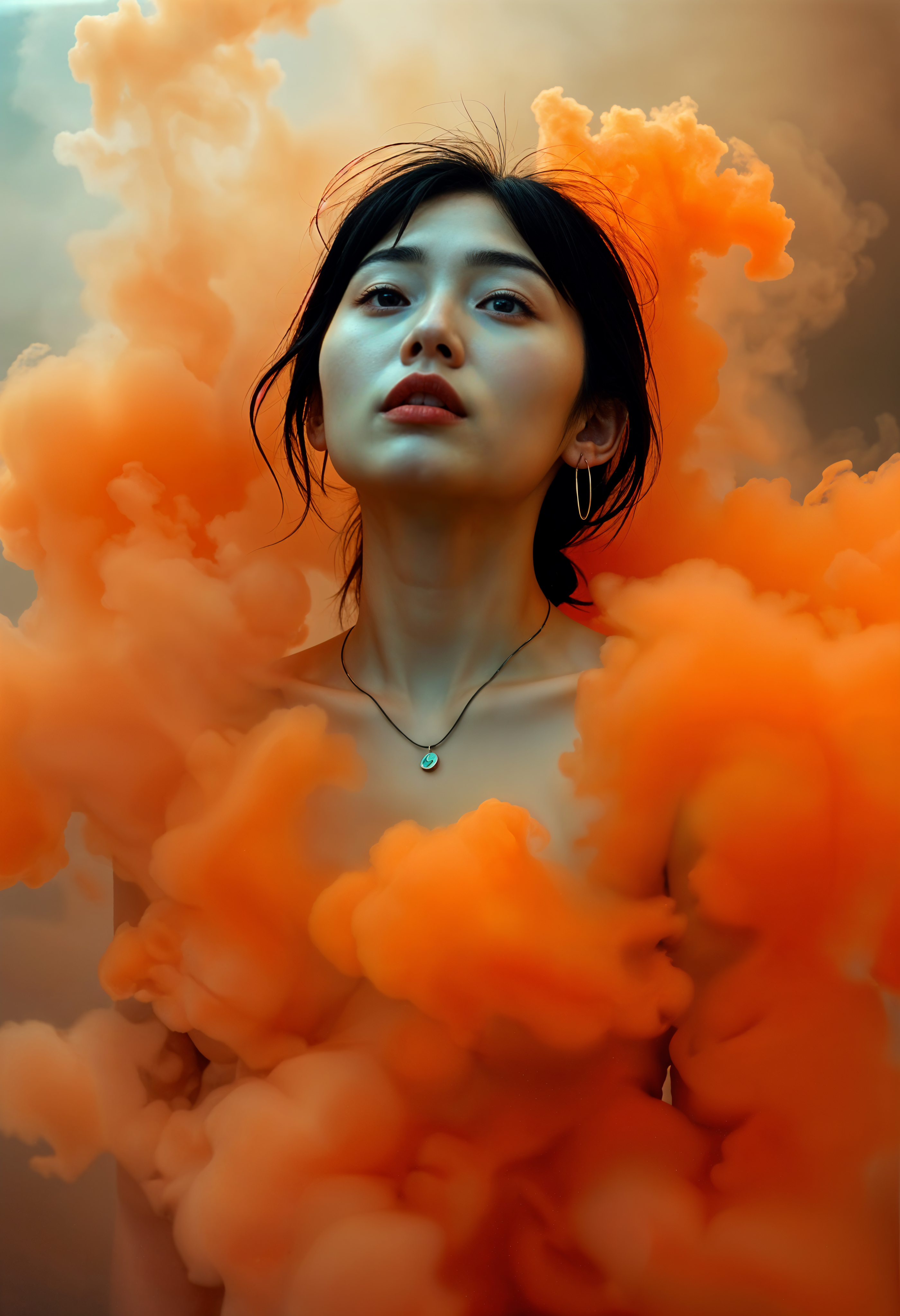 Editorial campaign with generative chromatic system